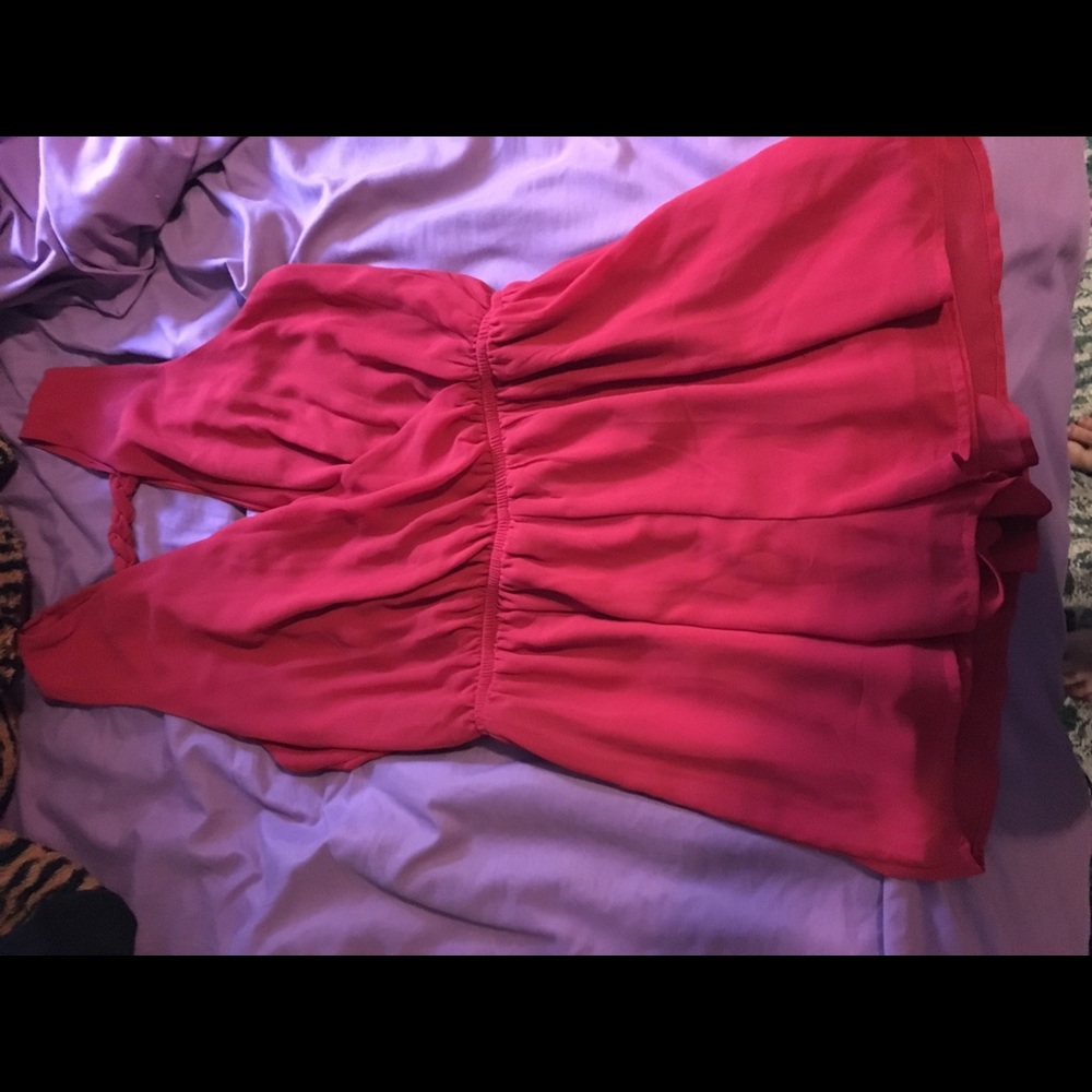 Chiffon Red Romper